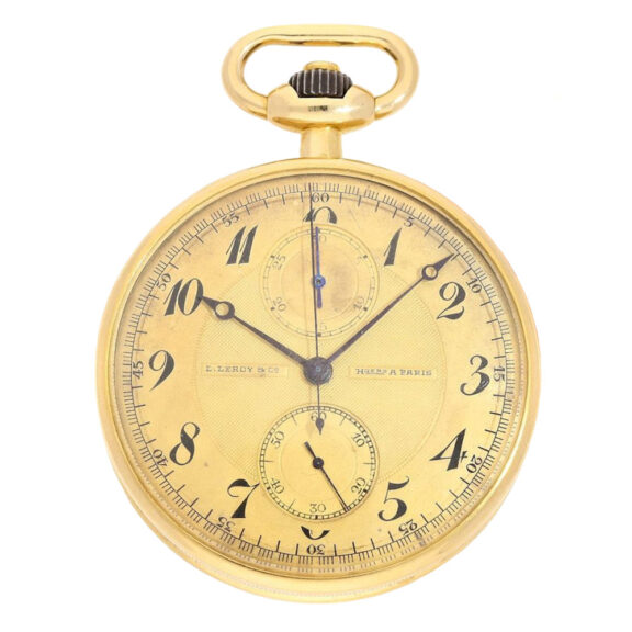 French gold deck chronometer with chronograph Circa 1920 French gold deck chronometer with chronograph Circa 1920