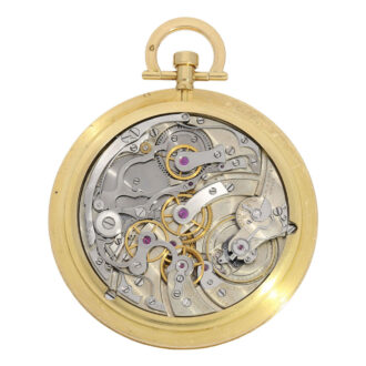 Swiss gold chronograph lever watch with counter Circa 1925