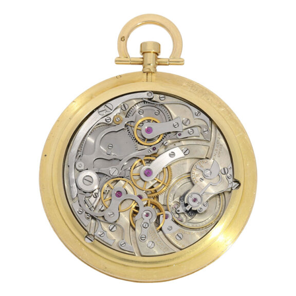 Swiss gold chronograph lever watch with counter Circa 1925 Swiss gold chronograph lever watch with counter Circa 1925