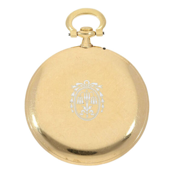 Thin French gold knife edged lever pocket watch Circa 1905 Thin French gold knife edged lever pocket watch Circa 1905