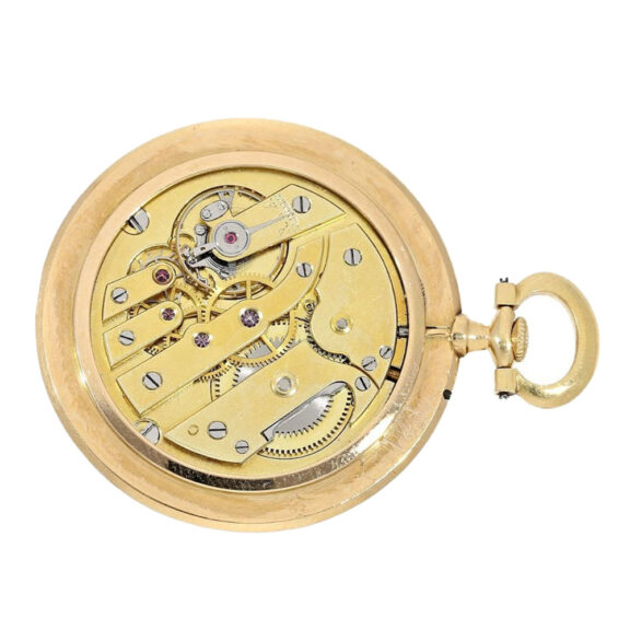 Thin French gold knife edged lever pocket watch Circa 1905 Thin French gold knife edged lever pocket watch Circa 1905