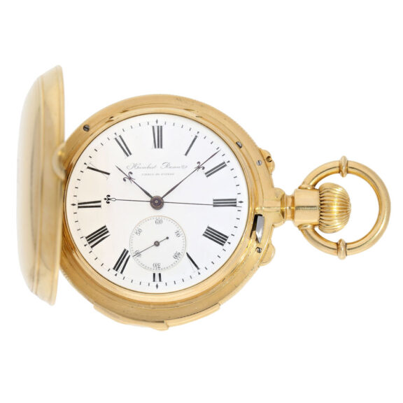 Swiss gold repeating lever watch with Seconde Morte Circa 1875 Swiss gold repeating lever watch with Seconde Morte Circa 1875