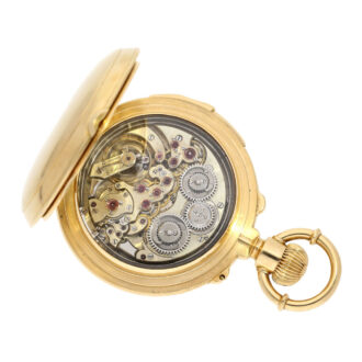Swiss gold repeating lever watch with Seconde Morte Circa 1875 Swiss gold repeating lever watch with Seconde Morte Circa 1875