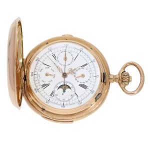 Swiss 18K rose gold complicated lever watch Circa 1890