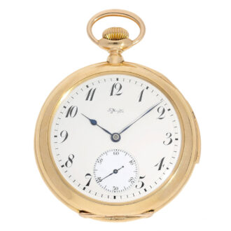 Unique Swiss 18K gold minute repeating lever watch Circa 1901 Unique Swiss 18K gold minute repeating lever watch Circa 1901