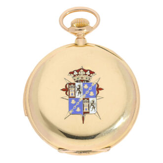 Unique Swiss 18K gold minute repeating lever watch Circa 1901 Unique Swiss 18K gold minute repeating lever watch Circa 1901