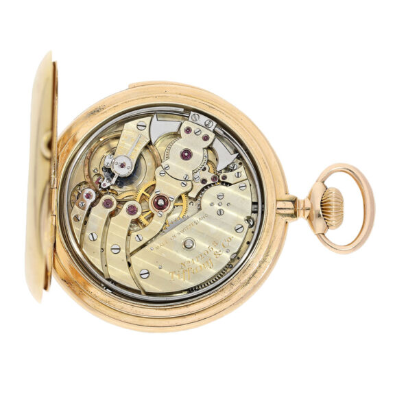 Unique Swiss 18K gold minute repeating lever watch Circa 1901 Unique Swiss 18K gold minute repeating lever watch Circa 1901