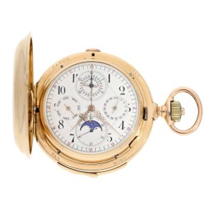 Important Swiss rose gold complicated watch Circa 1900