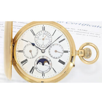 Important English gold complicated lever watch Circa 1886