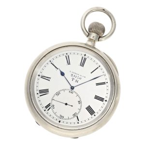French silver deck chronometer made for the French Navy Circa 1920
