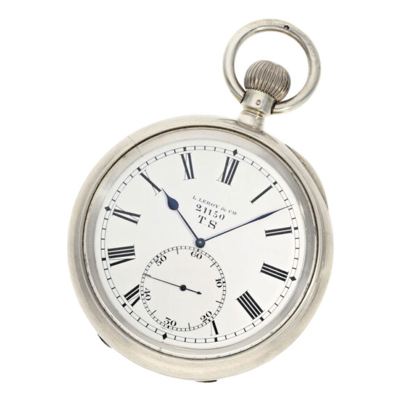 French silver deck chronometer made for the French Navy Circa 1920