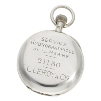 French silver deck chronometer made for the French Navy Circa 1920
