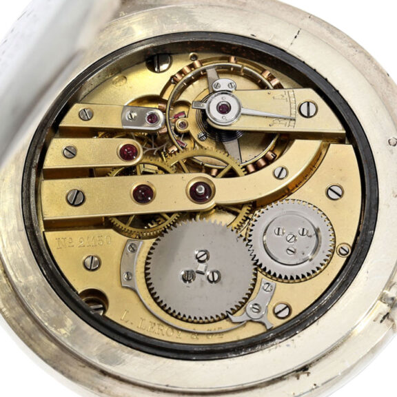 French silver deck chronometer made for the French Navy Circa 1920 French silver deck chronometer made for the French Navy Circa 1920