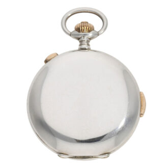 Swiss silver hunting cased repeating lever chronograph Circa 1900