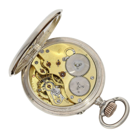 Swiss silver open faced lever watch with two-tone dial Circa 1906 Swiss silver open faced lever watch with two-tone dial Circa 1906