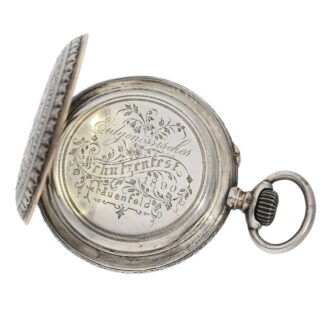 Large Swiss silver open faced lever marksman's watch Circa 1890 Large Swiss silver open faced lever marksman's watch Circa 1890