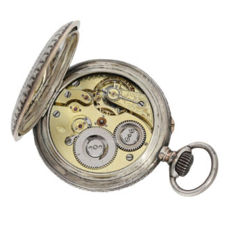 Large Swiss silver open faced lever marksman's watch Circa 1890 Large Swiss silver open faced lever marksman's watch Circa 1890