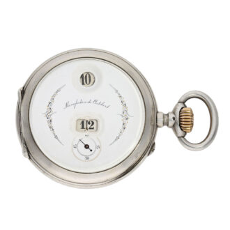 Swiss silver jumping hour and minute lever watch Circa 1900