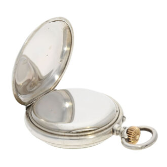 Swiss silver jumping hour and minute lever watch Circa 1900