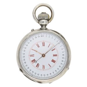 Swiss silver and gold open faced chronograph Circa 1870