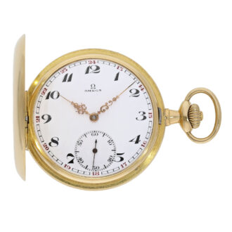 Swiss 18K gold hunting cased lever pocket watch Circa 1912 Swiss 18K gold hunting cased lever pocket watch Circa 1912