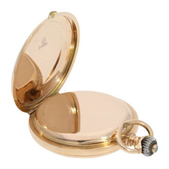 Early Swiss 14K rose gold hunting cased lever watch Circa 1895
