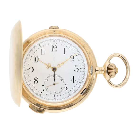 Swiss gold quarter repeating lever chronograph Circa 1910