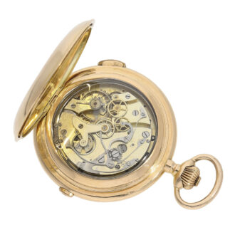 Swiss gold quarter repeating lever chronograph Circa 1910