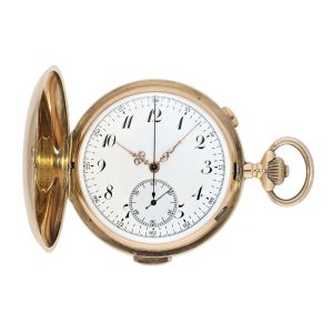 Swiss rose gold quarter repeating lever chronograph Circa 1900