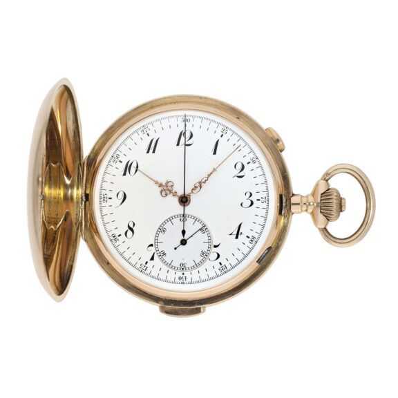 Swiss rose gold quarter repeating lever chronograph Circa 1900 Swiss rose gold quarter repeating lever chronograph Circa 1900