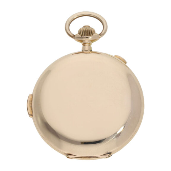 Swiss rose gold quarter repeating lever chronograph Circa 1900 Swiss rose gold quarter repeating lever chronograph Circa 1900
