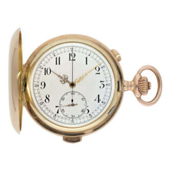 Swiss rose gold minute repeating lever chronograph Circa 1900