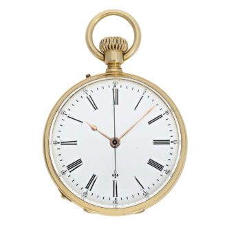 Early Swiss 18K gold seconde morte precision watch Circa 1860
