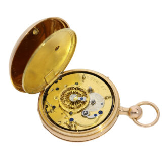 French rose gold quarter repeating verge watch Circa 1820 French rose gold quarter repeating verge watch Circa 1820