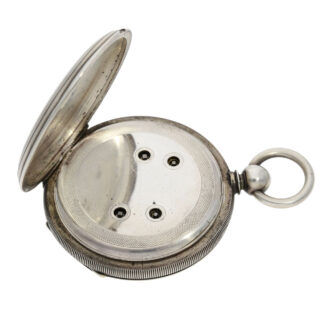 Swiss silver dual time zone centre seconds lever Circa 1860