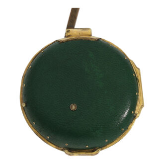 Very early and rare English gilt and leather pedometer Circa 1780