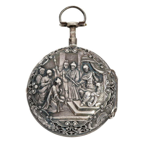 German silver pair cased repoussé verge watch Circa 1735 German silver pair cased repoussé verge watch Circa 1735