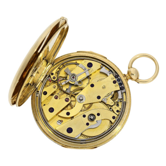 French gold open faced quarter repeating Lépine watch Circa 1840 French gold open faced quarter repeating Lépine watch Circa 1840