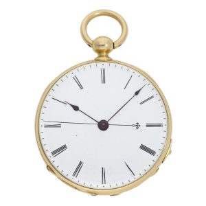 Swiss 18K gold Lépine watch with seconde morte Circa 1850