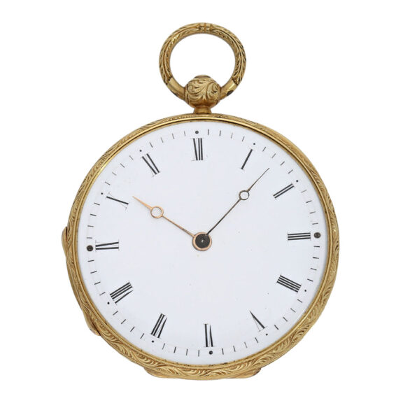 BC0631 - 1 French gold, enamel and diamond-set Lépine pendant watch Circa 1840