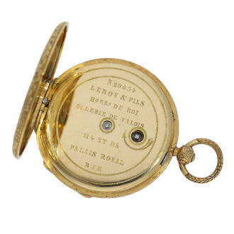 French gold, enamel and diamond-set Lépine pendant watch Circa 1840 French gold, enamel and diamond-set Lépine pendant watch Circa 1840