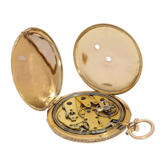 Swiss rose gold and enamel repeating Lépine watch Circa 1820 Swiss rose gold and enamel repeating Lépine watch Circa 1820