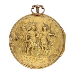 Early English gold pair cased repoussé verge watch Circa 1760
