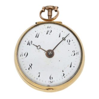 Early English gold pair cased repoussé verge watch Circa 1760 Early English gold pair cased repoussé verge watch Circa 1760