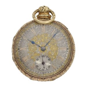 English 18K gold lever watch with stop-seconds Circa 1830