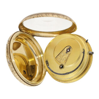 English 18K gold lever watch with stop-seconds Circa 1830