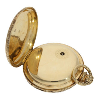 English 18K gold lever watch with stop-seconds Circa 1830