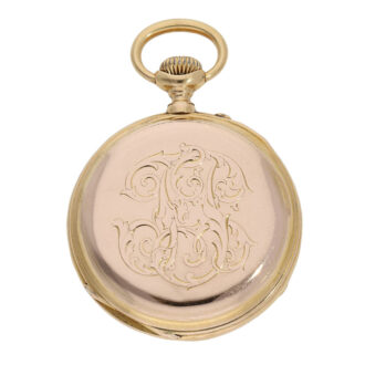 Technically interesting Swiss gold lever watch Circa 1880