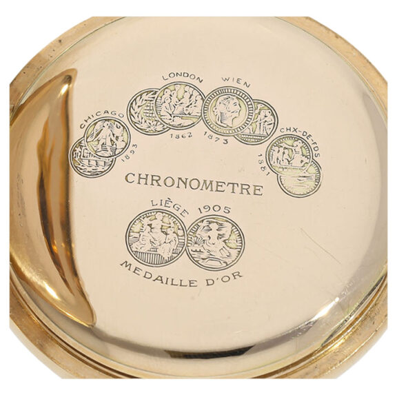 Heavy Swiss 14 carat gold pocket chronometer Circa 1900 Heavy Swiss 14 carat gold pocket chronometer Circa 1900