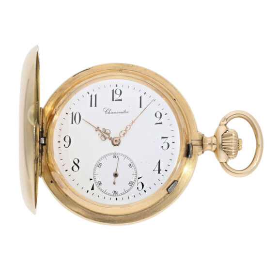 Heavy Swiss 14 carat gold pocket chronometer Circa 1900 Heavy Swiss 14 carat gold pocket chronometer Circa 1900